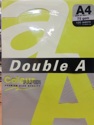 Цветна хартия DOUBLE - A4,75 гр.100 л. Neon Green