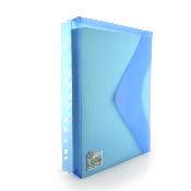 PVC Папка Office box А4+,с уширение и перфорация синя 35726