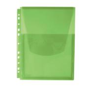 PVC Папка джоб с капак,вертикална,зелена 35236
