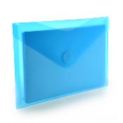 PVC Папка А5 с велкро,синя 18х25 см.90426